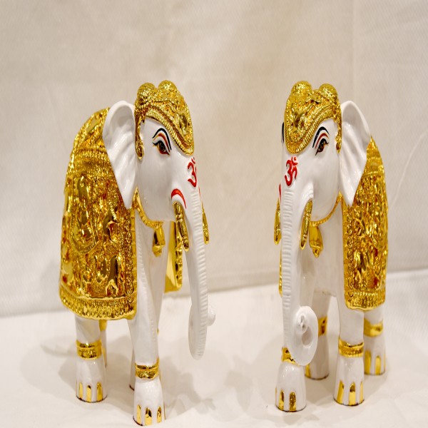 KING SIZE GOLD ELEPHANT 24KT KANHA ART 99%